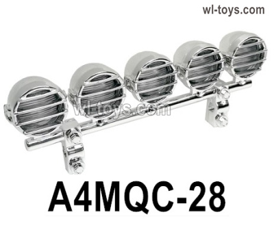 HG P410 Parts A4MQC-28 Bar lamp B assembly.Silver color for 1/10 HengGuan P410 Raptor Pickup RC Car Vehicles Model.