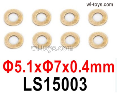 HG P410 Parts LS15003 Brass gasket,Φ5.1xΦ7x0.4mm for 1/10 HengGuan P410 Raptor Pickup RC Car Vehicles Model.