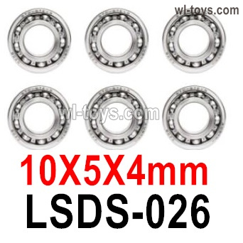 HG P410 Parts LSDS-026 Ball bearing,10x5x4mm for 1/10 HengGuan P410 Raptor Pickup RC Car Vehicles Model.Total 6pcs.