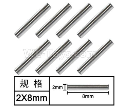 HG P601 Optical axis(8pcs) Parts-2x8mm-W01003,HG P601 6x6 1/10 Parts