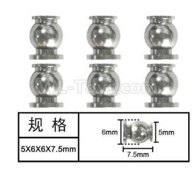 HG P601 Parts-Ball head 2 Parts-(6pcs) Parts-5x6x6x7.5mm-W02011,HG P601 6x6 1/10 Parts