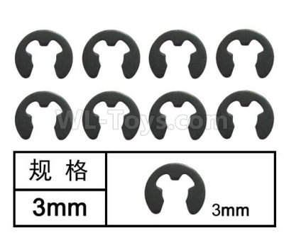 HG P601 Parts-E Clasp Parts-3mm Parts-8pcs-W03007,HG P601 6x6 1/10 Parts