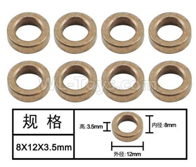 HG P601 Parts-Oil bearing(8pcs) Parts-8x12x3.5mm-W04001,HG P601 6x6 1/10 Parts