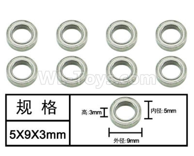 HG P601 Bearing Parts-Ball bearing(8pcs) Parts-5x9x3mm-W04008,HG P601 6x6 1/10 Parts