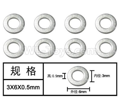 HG P601 washer(8pcs) Parts-3x6x0.5mm-W04009,HG P601 6x6 1/10 Parts
