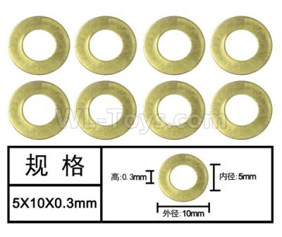HG P601 washer(8pcs) Parts-5x10x0.3mm-W04010,HG P601 6x6 1/10 Parts