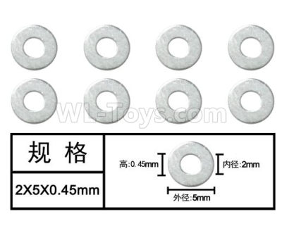 HG P601 washer(8pcs) Parts-2x5x0.45mmW04013,HG P601 6x6 1/10 Parts