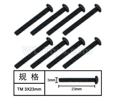 HG P601 Screw Parts-T head self tapping screw(8pcs) Parts-3x23mm-W05020,HG P601 6x6 1/10 Parts