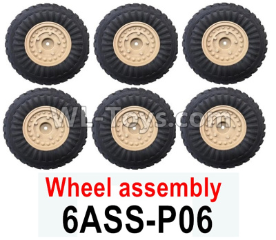 HG P602 Parts-Wheel assembly-6 Set-06ASS-P06,HG P602 1/12 Parts