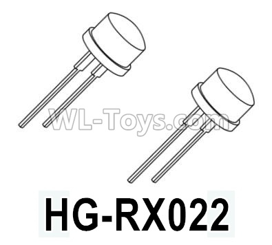 HG P602 Parts-HG-RX022 Straw hat white light,2pcs,HG P602 1/12 Parts