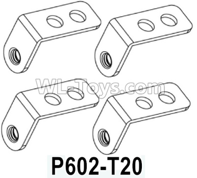 HG P602 Parts-Mounting rearview mirror fixing plate-P602-T20,Total 4pcs,HG P602 1/12 Parts
