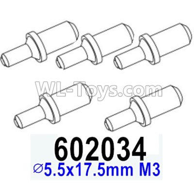 HG P602 Parts-Antenna Seat-602034,Total 5pcs,∅5.5x17.5mm M3,HG P602 1/12 Parts