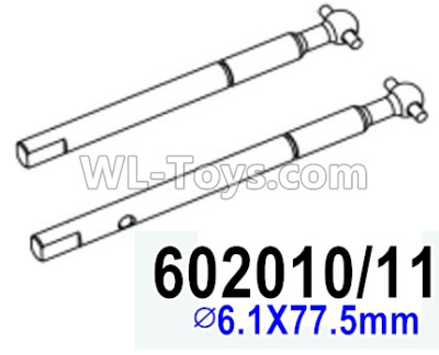 HG P602 Parts-Front axle drive dog bone suit-602010 11,Total 2pcs,∅6.1X77.5mm,HG P602 1/12 Parts