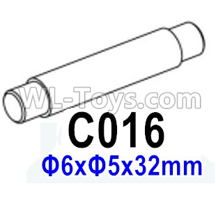 HG P602 Parts-Middle gearbox movable axis-C016,Φ6xΦ5x32mm,HG P602 1/12 Parts