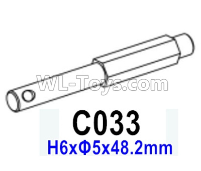 HG P602 Parts-Middle Gearbox spindle-C033-H6xΦ5x48.2mm,HG P602 1/12 Parts