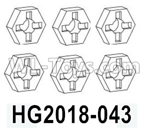 HG P602 Parts-Wheel fixed parts-HG2018-043,Total 6pcs,HG P602 1/12 Parts