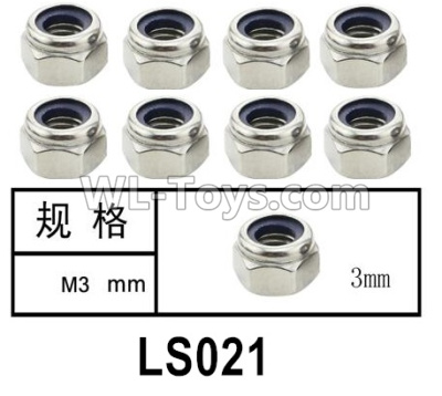 HG P602 Parts-LS021 Nylon lock screws,M3,Total 8pcs,HG P602 1/12 Parts