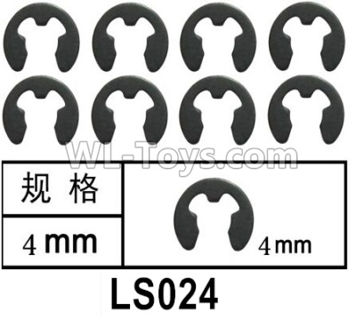 HG P602 Parts-LS024,Retaining ring-Φ4mm,Total 8pcs,HG P602 1/12 Parts