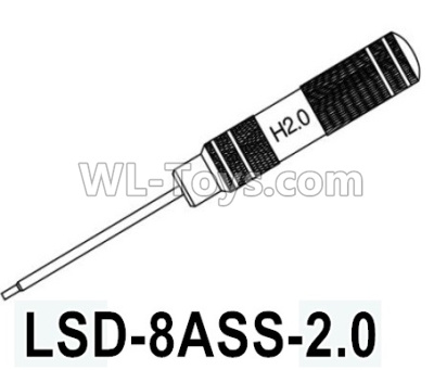 HG P602 Parts-LSD-8ASS-2.0,Hexagon screwdriver 2.0mm,HG P602 1/12 Parts