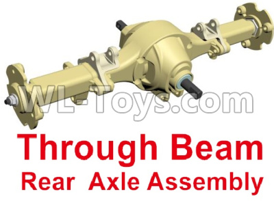 HG P803A 8ASS-P0018 Parts.Through Beam Rear Axle unit.Green or Yellow color.HG RC Models HEMTT 8X8 M983 US Army Military Vehicle Spare Accessories.