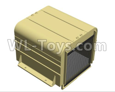 HG P803A 8ASS-P0011 Parts.Engine cover. Green or Yellow.HG RC Models HEMTT 8X8 M983 US Army Military Vehicle Spare Accessories.