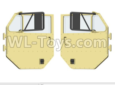 HG P803A 8012-P0007 Parts.Door unit . (Left and Right). Green or Yellow.HG RC Models HEMTT 8X8 M983 US Army Military Vehicle Spare Accessories.