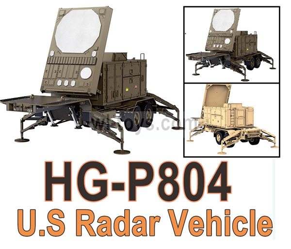 HG-P804 U.S Radar Vehicle Parts Upgrade 1/12 P804 RC Trailer 360°Rotation Military Truck Remote Control Crawler Cars KIT Model Outdoor Toys Gifts