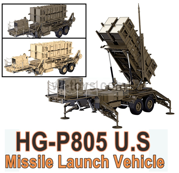 HG P805 U.S Missile Launch Vehicle Parts,HG P805 Model Radio Lights 360°Rotation Military Truck Trailer Remote Control Car Kit