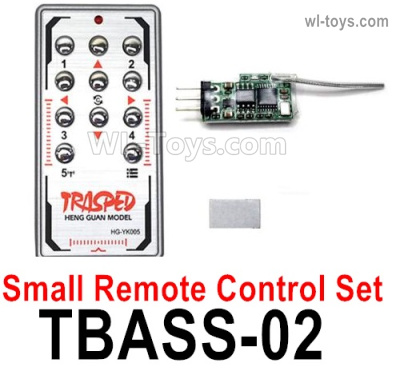 HG P806 Parts Small remote control set. TBASS-02. It include the Transmitter and Receiver board.HG P806 TRASPED Semi Trailer Parts,HG P806 1/12 Truck Parts