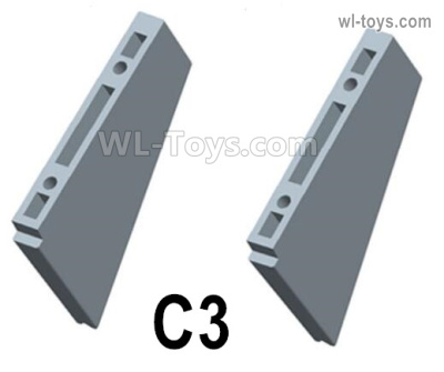 HG P806 Parts Pontine，Bridge bone. C3. Total 2pcs. Two Colors you can choose. Yellow or Green.HG P806 TRASPED Semi Trailer Parts,HG P806 1/12 Truck Parts