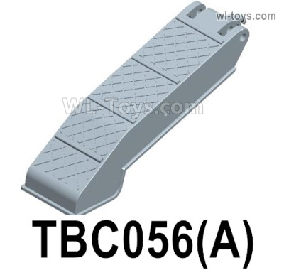 HG P806 Parts Tail plate. (For the Left). TBC056(A). Two Colors you can choose. Yellow or Green.HG P806 TRASPED Semi Trailer Parts,HG P806 1/12 Truck Parts