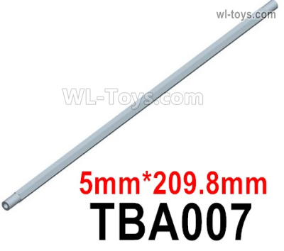HG P806 Parts Linked long shaft. Opposite side 5mmx209.8mm. TBA007,HG P806 TRASPED Semi Trailer Parts,HG P806 1/12 Truck Parts