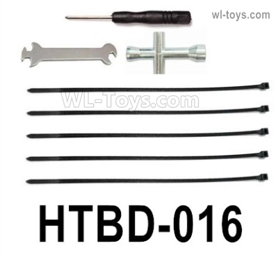 HG P806 Parts HTBD-016. Auxiliary tools. 2 wrenches, 1 screwdriver, cable tie.HG P806 TRASPED Semi Trailer Parts,HG P806 1/12 Truck Parts
