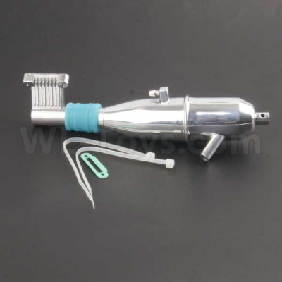 HSP 94188 spare parts-02026 Aluminum alloy Exhaust Pipe(02026) with Exhaust pipe tubing(02172)-Blue,HSP 94188 RC Car Truck Parts,HSP 1:10 RC Truck Spare parts Accessories,HSP 94188 Official Parts