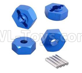 HSP 94188 spare parts-122042 102042 02100 02134-02 Upgrade Aluminum Wheel Hex Mount(4pcs)-Dark Blue,Upgrade HSP 94188 RC Car Truck Parts,Upgrade HSP 1:10 RC Truck Spare parts Accessories,HSP 94188 Upgrade Parts