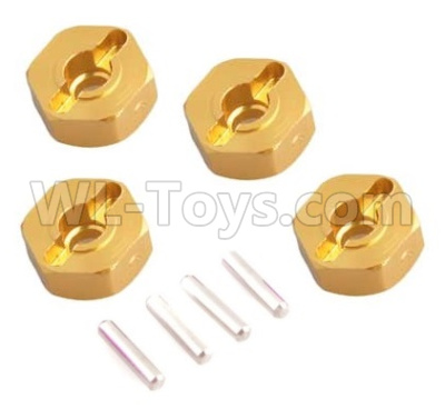 HSP 94188 spare parts-122042 102042 02100 02134-04 Upgrade Aluminum Wheel Hex Mount(4pcs)-Golden,Upgrade HSP 94188 RC Car Truck Parts,Upgrade HSP 1:10 RC Truck Spare parts Accessories,HSP 94188 Upgrade Parts