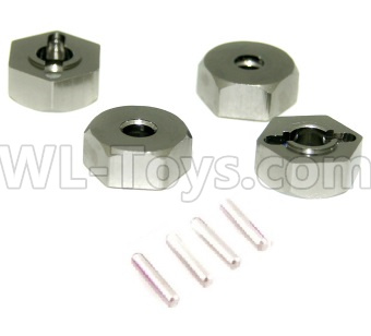 HSP 94188 spare parts-122042 102042 02100 02134-06 Upgrade Aluminum Wheel Hex Mount(4pcs)-Gray,Upgrade HSP 94188 RC Car Truck Parts,Upgrade HSP 1:10 RC Truck Spare parts Accessories,HSP 94188 Upgrade Parts