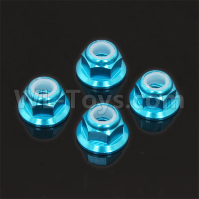HSP 94188 spare parts-122049 (02055)-06 Upgrades M4 Aluminum Alloy Locknuts(4pcs)-Blue,Upgrade HSP 94188 RC Car Truck Parts,Upgrade HSP 1:10 RC Truck Spare parts Accessories,HSP 94188 Upgrade Parts