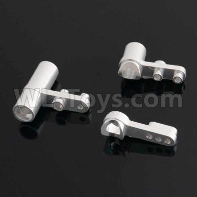 HSP 94188 spare parts-12257 102057 02025 02075-02 Upgrade Aluminum Steering Servo Saver Complete-Silver,Upgrade HSP 94188 RC Car Truck Parts,Upgrade HSP 1:10 RC Truck Spare parts Accessories,HSP 94188 Upgrade Parts