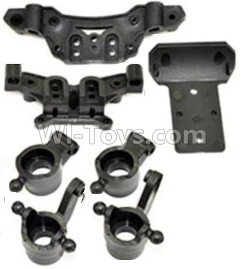 HBX Survivor MT 12811 Front And Rear shockproof board,Shock Absorbers board & Rear wheel seat(2pcs) & Steering Cup(2pcs) Parts-12605R