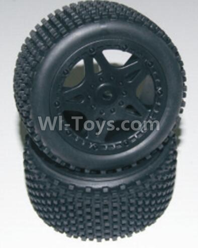 HBX Survivor MT 12811 Rear Wheels Complete(2PCS)-(Include the Wheel hub and Tire lether) Parts-12039