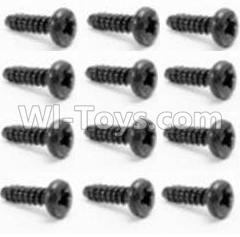 HBX Survivor MT 12811 Round Head Self Tapping Screw-2.6x8mm(12PCS) Parts-S018