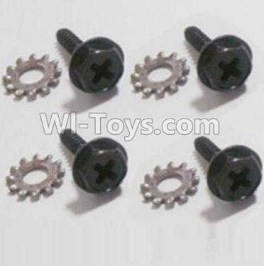 HBX 12813 Wheel Lock Screws+Lock Pads(4 set) Parts-12618,1/12 HaiBoXing HBX 12813 Survivor MT RC Car Parts