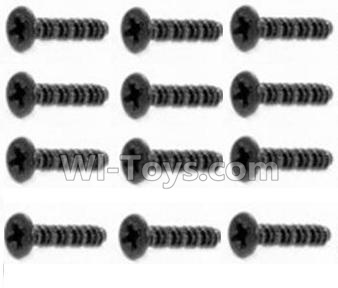 HBX 12813 Screw Parts-Countersunk Self Tapping Screws-2.6X8mm(12PCS) Parts-S020,1/12 HaiBoXing HBX 12813 Survivor MT RC Car Parts