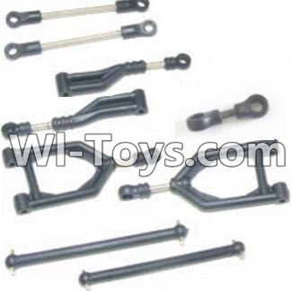 HBX 12881 Front Upper or Rear Upper Swing Arm & Steering Linkage set & Servo Linkage Set & Servo shaft Parts-12003,HaiBoXing HBX 12881 VORTEX RC Car Parts