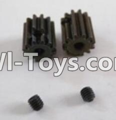 HBX 12881 Motor Pinion Gears(2pcs)-13Teeth & Set Screws-3X3mm(2pcs) Parts-12026,HaiBoXing HBX 12881 VORTEX RC Car Parts