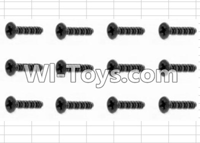 HBX 12881 Screws Parts-Countersunk Self Tapping Screw(12pcs)-2.6X10mm Parts-S138,HaiBoXing HBX 12881 VORTEX RC Car Parts