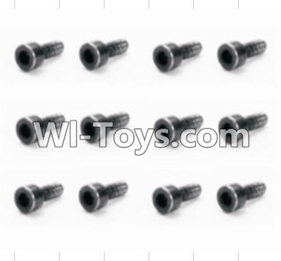 HBX 12881 Screws Parts-Cap Head Screws(12pcs)-2X6mm Parts-S165,HaiBoXing HBX 12881 VORTEX RC Car Parts