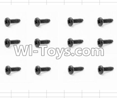 HBX 12881 Screws Parts-Round Head Self Tapping Screws(12pcs)-2.3X16mm Parts-S166,HaiBoXing HBX 12881 VORTEX RC Car Parts