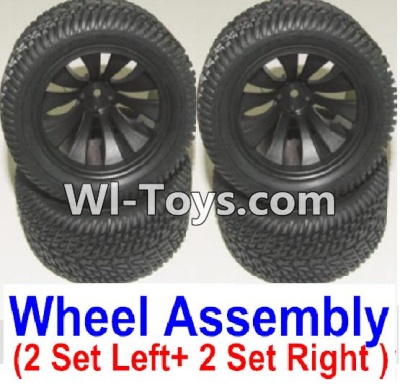 HBX 12882P ONSLAUGHT wheel Parts-Official Left and Right wheel assembly(4 set-2x Left and 2X Right) Parts-12056,HaiBoXing HBX 12882P ONSLAUGHT RC Car Parts
